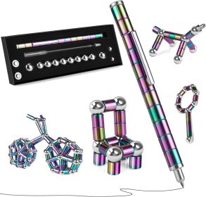 Color Fidget Pen Toy, Sensory Tool EDC Fidgeting Game for Adults, Cool Gadget Best for Stress and Anxiety Relief and Kill Time