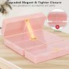 Daily Pill Organizer,2 Pcs 7 Compartments Portable Pill Case Travel Pill Organizer,[Folding Design] Pill Box for Purse Pocket to Hold Vitamins