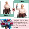 Fidget Blanket for Adult Dementia Products for Elderly Alzheimers Dementia Activities for Seniors Fidget Wrist Cuff Sensory Bracelet Toy for Seniors D
