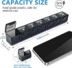 2-Pack Weekly Large Pill Organizer for Travel, 7 Day Pill Boxes and Organizer, Big Compartments Pill Case AM PM