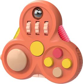 Fidget Toys for Adults,1PCS Fidget Pad Easter Basket Stuffers for Boys Girls,Sensory Toys Stress Relief Cube Clicker Controller (Style: 1PC-Orange)