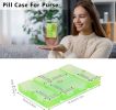 Daily Pill Organizer, 7 Compartments Portable Pill Case Travel Pill Organizer,[Folding Design] Pill Box for Purse Pocket to Hold Vitamins